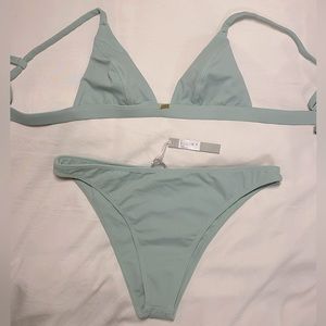 Gooseberry Intimates So Chic Triangle Bikini Seaside Swim - Seafoam Green